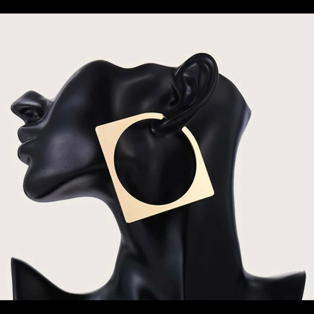 Geometric Statement Earrings - image 1